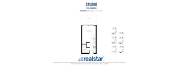 a floor plan of studio the ambassadors apt