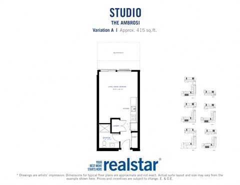 a floor plan of studio the ambassadors apt
