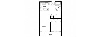 Surrey Village in Surrey, BC 1 bed 1 bath open concept floor plan