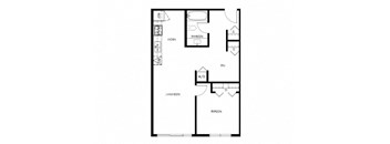 Surrey Village in Surrey, BC 1 bed plus den 1 bath floor plan