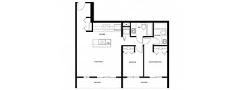 Surrey Village in Surrey, BC 2 bed 2 bath open concept floor plan