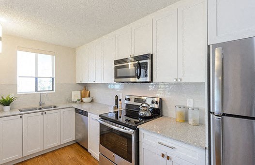 Surrey Village in Surrey, BC kitchen with stainless steel appliances
