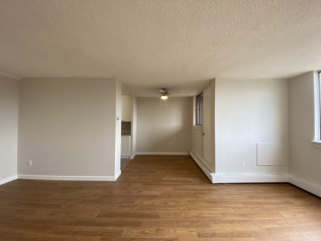 Dining room seen from living room at Tarawood Place in Peterborough, ON
