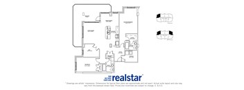 The Cliffs at Dellridge 2-bedroom, 2-baths layout variation B in Bedford, NS