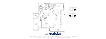 The Cliffs at Dellridge 2-bedroom, 2-baths layout variation F in Bedford, NS