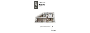 1 bedroom 1 bath apartment floor plan at The Duke