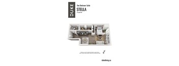 1 bedroom 1 bath apartment floor plan at The Duke