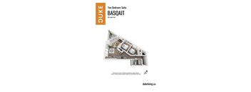 2 bedroom 1 bathroom apartment floor plan at The Duke