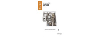 2 bedroom 2 bathroom apartment floor plan at The Duke