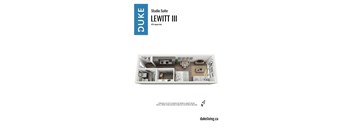 A floor plan of a 416 square foot Studio Suite named LEWITT III.