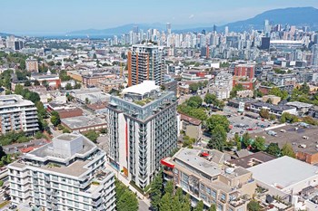 The Duke in Vancouver, BC drone image of building - Photo Gallery 36
