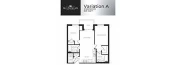 The Miltonian in Milton, ON 2 bed 2 bath floor plan A
