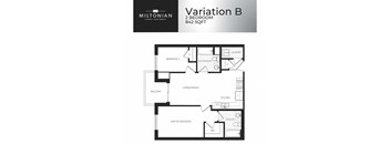 The Miltonian in Milton, ON 2 bed 2 bath floor plan B