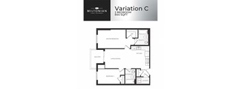 The Miltonian in Milton, ON 2 bed 2 bath floor plan C