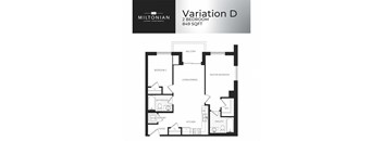 The Miltonian in Milton, ON 2 bed 2 bath floor plan D