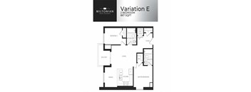 The Miltonian in Milton, ON 2 bed 2 bath floor plan E