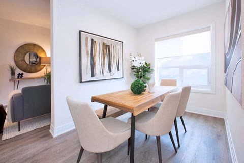 The Miltonian Apartments dining area in Milton, ON