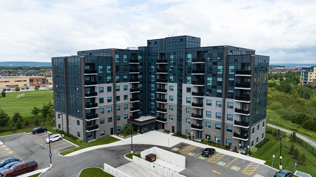 The Miltonian Apartments building exterior in Milton, ON