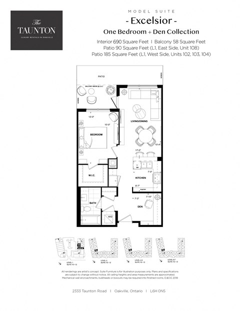 the floor plan of hotel suite excelsior