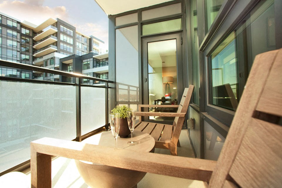 The Taunton in Oakville, ON suite access to a private balcony