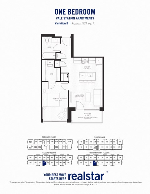 1 bed 1 bath unit at Vale Apartments in Waterloo ON