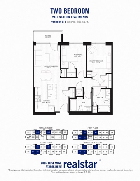 2 bed 2 bath unit at Vale Apartments in Waterloo ON