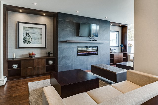 Victoria Place seating area with tv