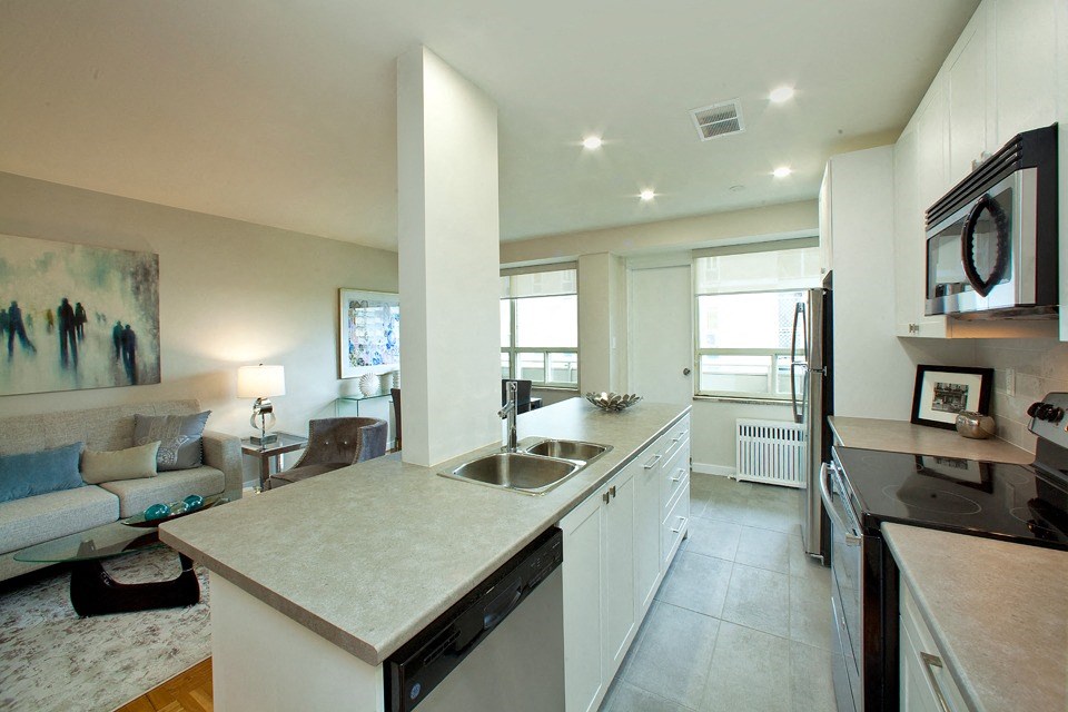 South Algiers open concept kitchen and living room in Toronto, ON