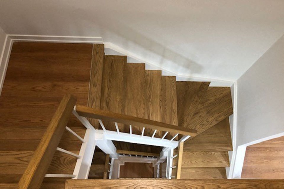 Waterford Townhouses in Mississauga, ON staircase with hard surface flooring throughout
