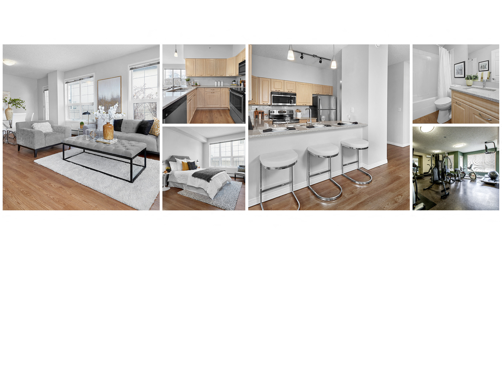 Collage of interior images at Wellington Court in Edmonton, AB