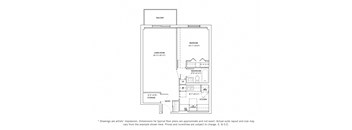 Wellington Park Apartments one-bedroom apartment layout in St. Thomas, Ontario