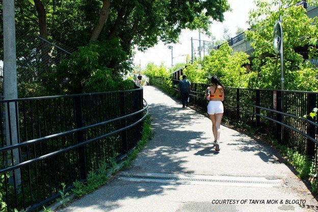 West Toronto Railpath close to Junction Factory Apartments