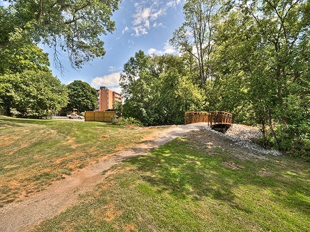 Brock Trail running next to Brockville Apartments in Brockville Ontario