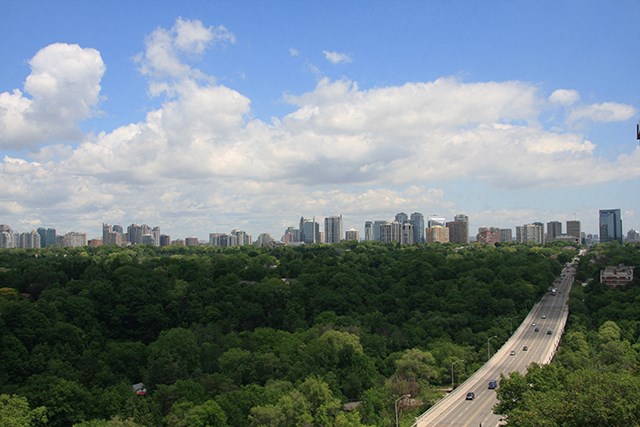 San Remo/Monaco Towers in Toronto, ON view from balcony