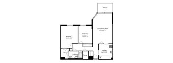 2 bed, 1 bath, generous apartments with balcony