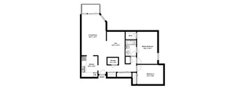 2 bed, 1 bath, open concept apartments with balcony access