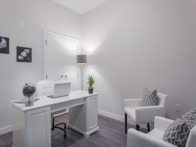 Lynn Creek in North Vancouver, BC den used as an office space