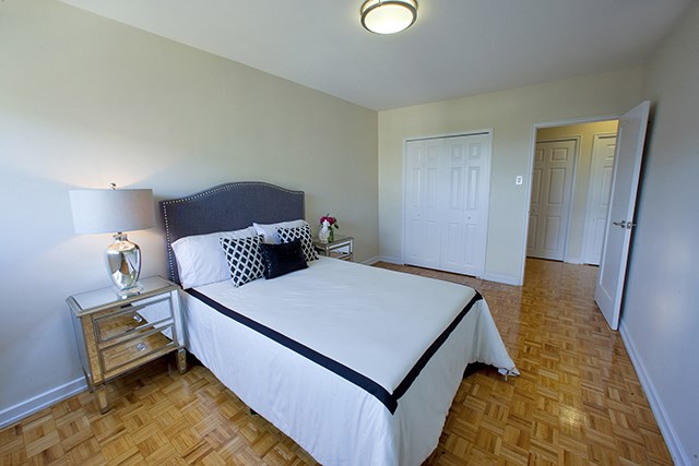 Rockford Apartments bedroom with large closet in Toronto, ON