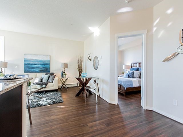 Giroux Estates in St. Albert, AB doorway to bedroom off of living room