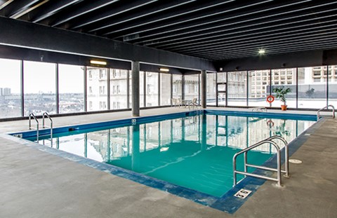 Efficiently designed swimming pools available at 99 Jasper in Edmonton, AB