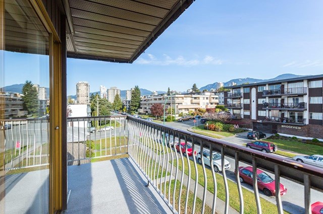 Shoreview in North Vancouver, BC  Balcony overlooking street