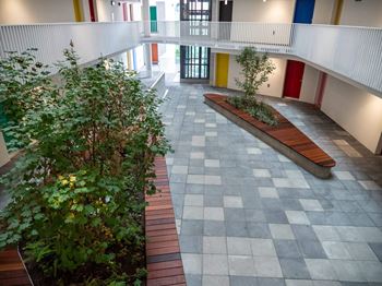 The Duke greenyard atrium on Level 3 in Vancouver, BC
