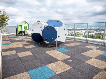 The Duke rooftop children's playground in Vancouver, BC
