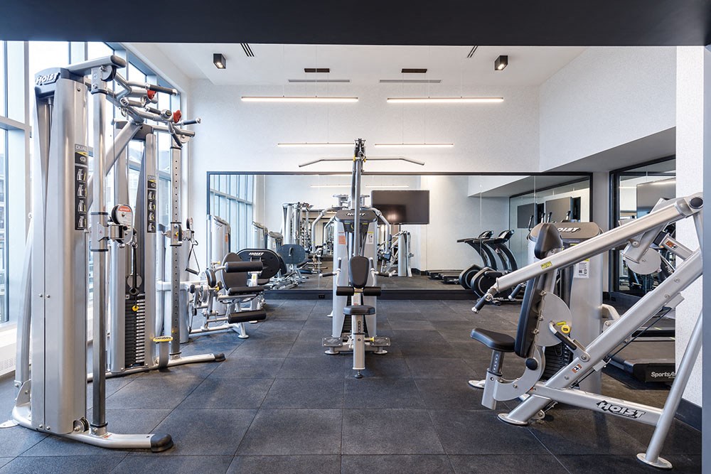 The Taunton Apartments fully equipped fitness facility in Oakville, ON