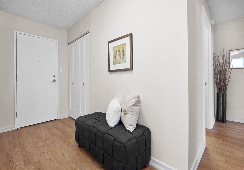 Edgehill Apartments in Edmonton, AB entrance to suite with closet