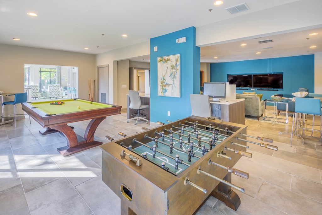 Clubhouse Game Room billiards Foosball