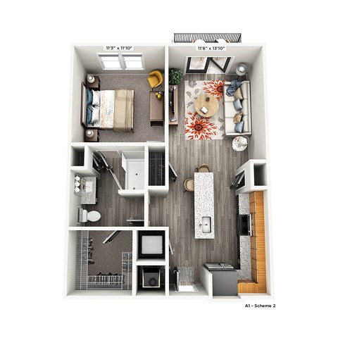 a 1 bedroom floor plan  the residences at sawmill crossings apartments