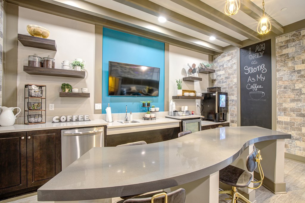 demo kitchen with tvs