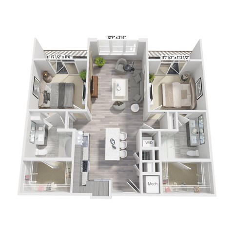 a 1 bedroom floor plan  studio