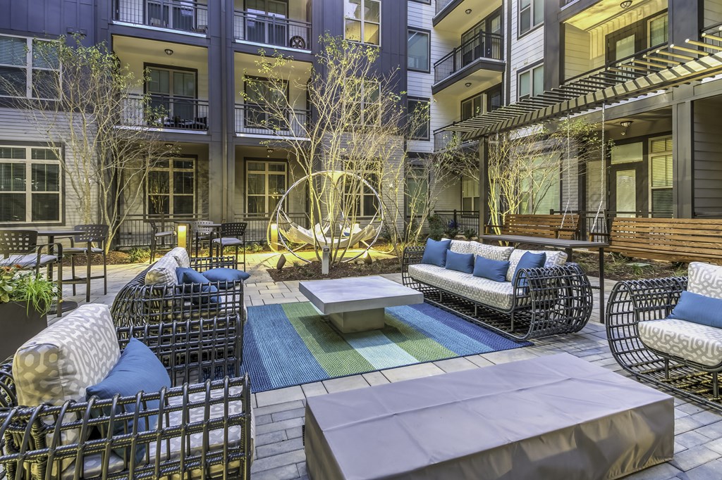 outdoor courtyard lounge